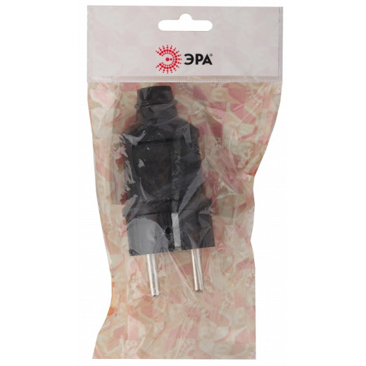 Вилка прямая с заземлением Эра  Vx2-B