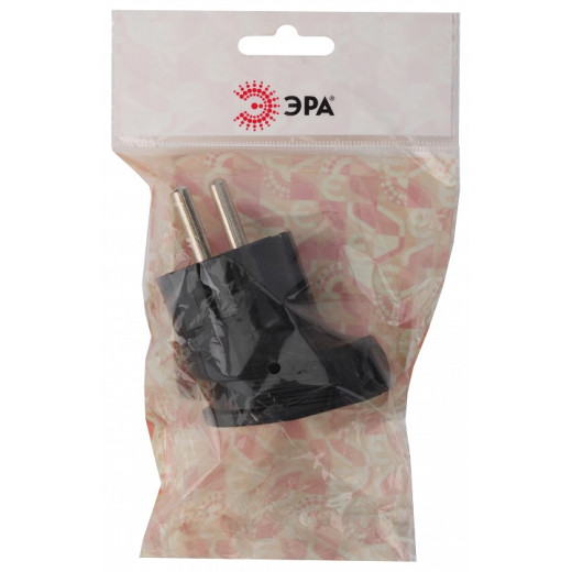 Вилка угловая с заземлением Эра  Vx3-B