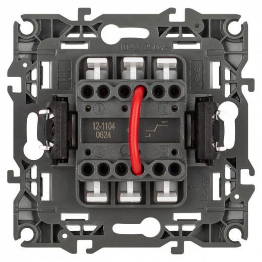 Переключатель двухклавишный без рамки Эра Эра 12 12-1104-01М