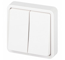 Переключатель двухклавишный Эра Эра Эксперт 11-1526-01