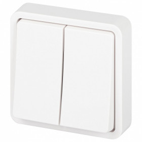 Переключатель двухклавишный Эра Эра Эксперт 11-1526-01