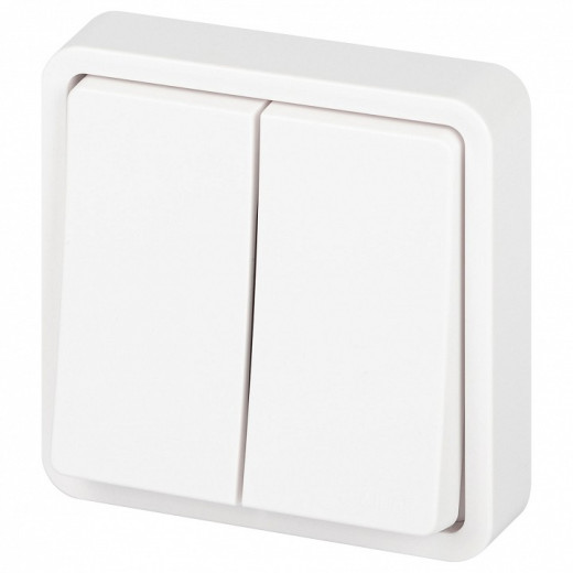 Переключатель двухклавишный Эра Эра Эксперт 11-1526-01