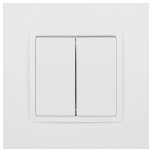 Переключатель двухклавишный без рамки Эра Эра Elegance 14-1106-01М