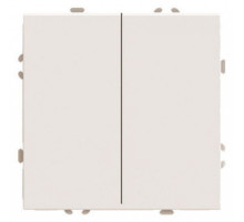 Переключатель двухклавишный без рамки Stekker Эмили 49895