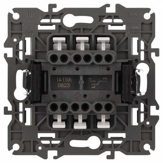 Переключатель двухклавишный без рамки Эра Эра Elegance 14-1106-03