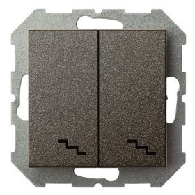 Переключатель двухклавишный без рамки LIREGUS EPSILON 28-109