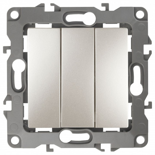 Переключатель трехклавишный без рамки Эра Эра 12 12-1107-15