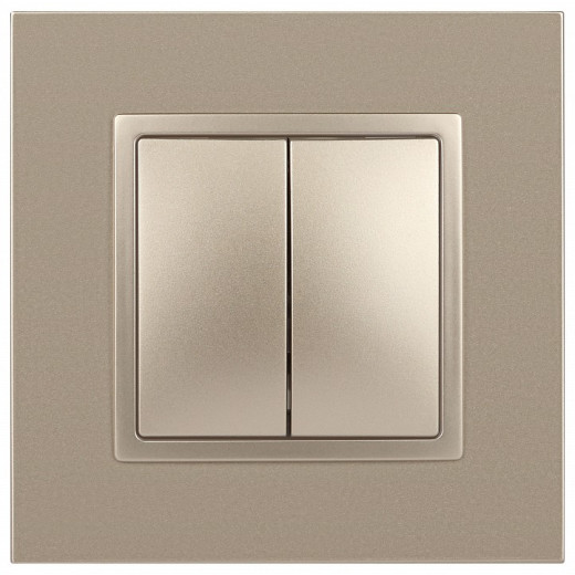Переключатель двухклавишный без рамки Эра Эра Elegance 14-1106-04