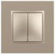 Переключатель двухклавишный без рамки Эра Эра Elegance 14-1106-04