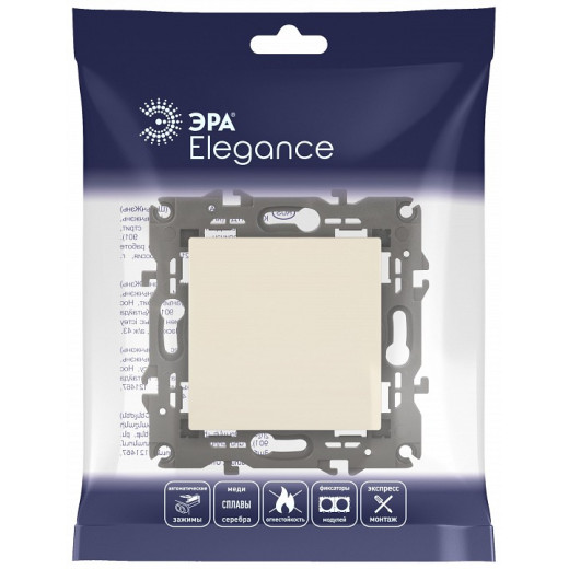 Переключатель одноклавишный без рамки Эра Эра Elegance 14-1103-02
