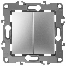 Переключатель двухклавишный без рамки Эра Эра 12 12-1104-03