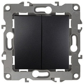 Переключатель двухклавишный без рамки Эра Эра 12 12-1004-05