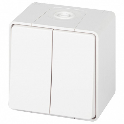 Переключатель двухклавишный Эра Эра Эксперт 11-1506-01