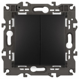 Переключатель двухклавишный без рамки Эра Эра Elegance 14-1106-05