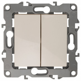 Переключатель перекрестный двухклавишный без рамки Эра Эра 12 12-1112-02