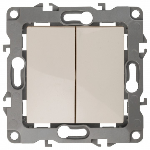 Переключатель перекрестный двухклавишный без рамки Эра Эра 12 12-1112-02