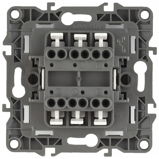 Переключатель перекрестный двухклавишный без рамки Эра Эра 12 12-1112-04