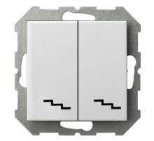 Переключатель двухклавишный без рамки LIREGUS EPSILON 28-010