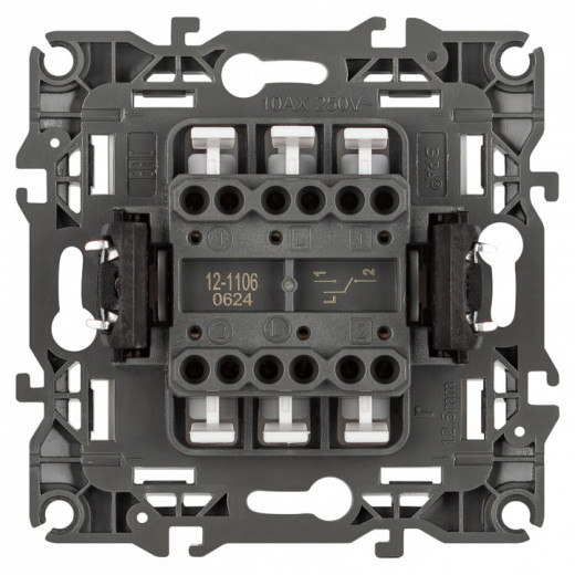 Переключатель двухклавишный без рамки Эра Эра 12 12-1106-01М