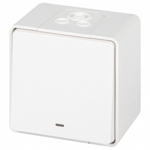 Переключатель одноклавишный с подсветкой Эра Эра Эксперт 11-1507-01