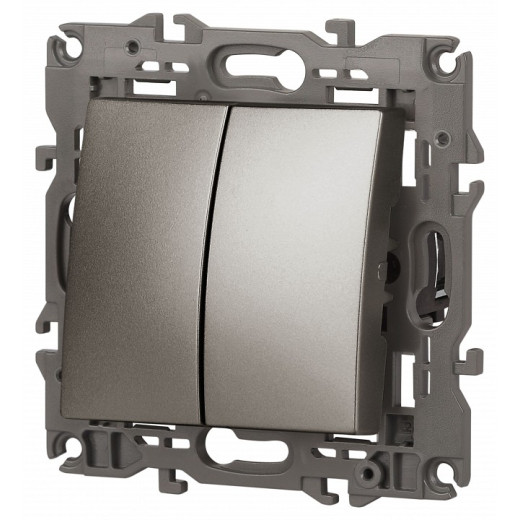 Переключатель перекрестный двухклавишный без рамки Эра Эра Elegance 14-1112-16