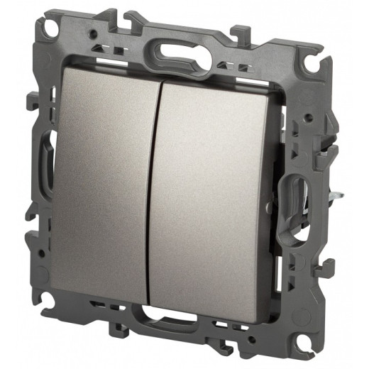 Переключатель двухклавишный без рамки Эра Эра 12 12-1112-16