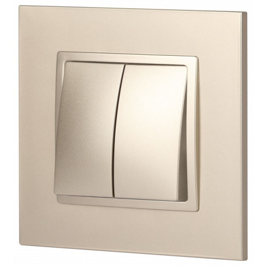 Переключатель двухклавишный без рамки Эра Эра Elegance 14-1106-04