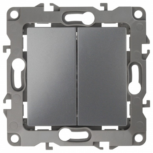 Переключатель перекрестный двухклавишный без рамки Эра Эра 12 12-1112-12