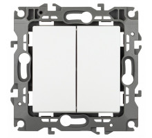 Переключатель двухклавишный без рамки Эра Эра 12 12-1112-01М