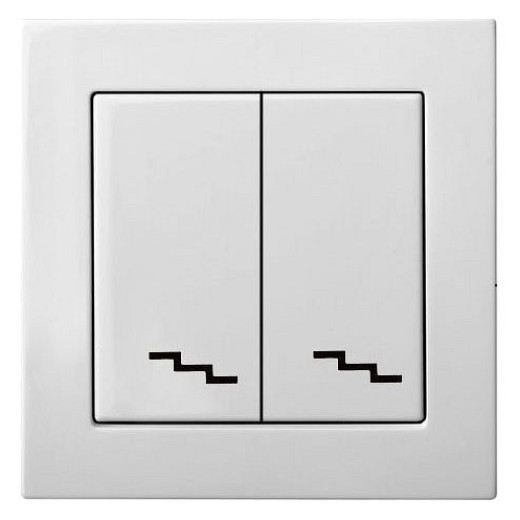 Переключатель двухклавишный без рамки LIREGUS EPSILON 28-010