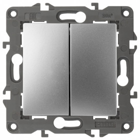 Переключатель перекрестный двухклавишный без рамки Эра Эра Elegance 14-1112-03