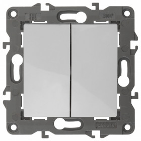 Переключатель перекрестный двухклавишный без рамки Эра Эра Elegance 14-1112-01