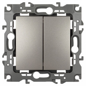 Переключатель двухклавишный без рамки Эра Эра 12 12-1112-16