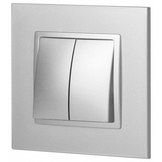 Переключатель двухклавишный без рамки Эра Эра Elegance 14-1106-03