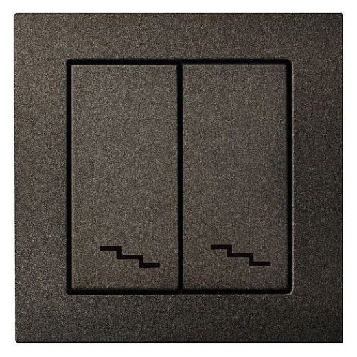 Переключатель двухклавишный без рамки LIREGUS EPSILON 28-109