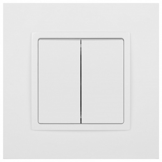 Переключатель двухклавишный без рамки Эра Эра Elegance 14-1106-01