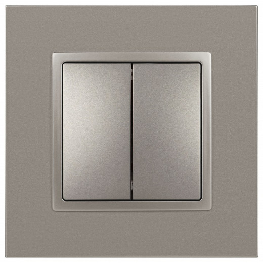 Переключатель двухклавишный без рамки Эра Эра Elegance 14-1106-16