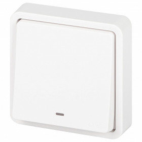 Переключатель одноклавишный с подсветкой Эра Эра Эксперт 11-1527-01