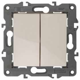 Переключатель перекрестный двухклавишный без рамки Эра Эра Elegance 14-1112-02