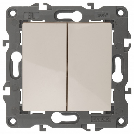 Переключатель перекрестный двухклавишный без рамки Эра Эра Elegance 14-1112-02