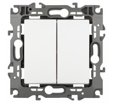 Переключатель двухклавишный без рамки Эра Эра 12 12-1106-01М