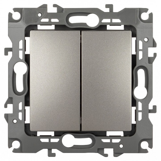 Переключатель двухклавишный без рамки Эра Эра 12 12-1106-16