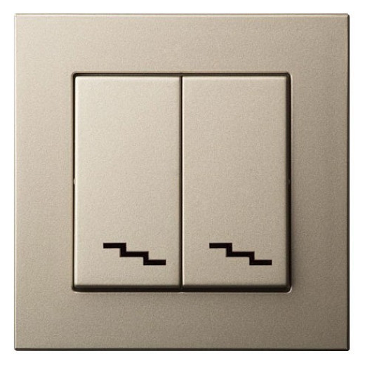 Переключатель двухклавишный без рамки LIREGUS EPSILON 28-304