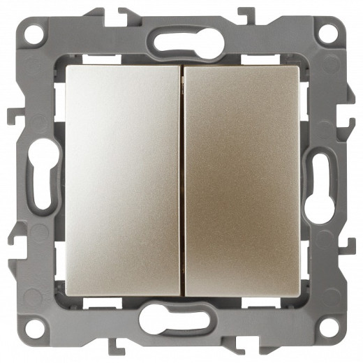 Переключатель двухклавишный без рамки Эра Эра 12 12-1106-04