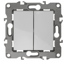 Переключатель двухклавишный без рамки Эра Эра 12 12-1104-01