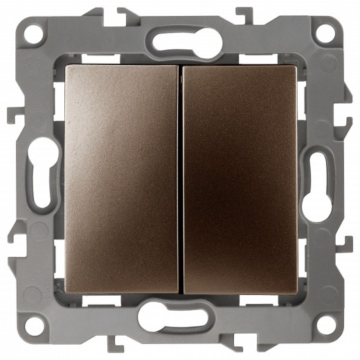 Переключатель двухклавишный без рамки Эра Эра 12 12-1106-13