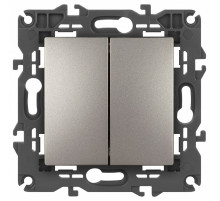 Переключатель двухклавишный без рамки Эра Эра Elegance 14-1106-16