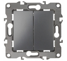 Переключатель двухклавишный без рамки Эра Эра 12 12-1106-12