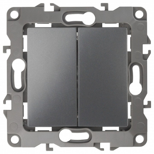 Переключатель двухклавишный без рамки Эра Эра 12 12-1106-12