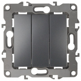 Переключатель трехклавишный без рамки Эра Эра 12 12-1107-12